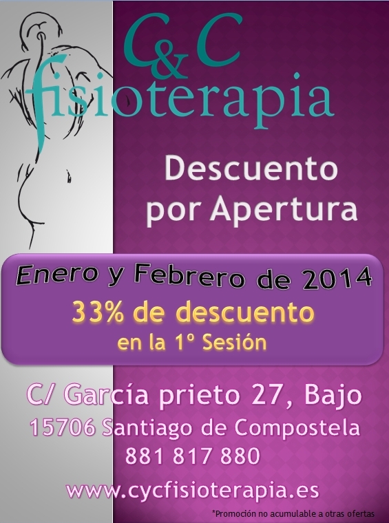Descuento clinica CyC Fisioterapia en Santiago - Enero y Febrero 2014