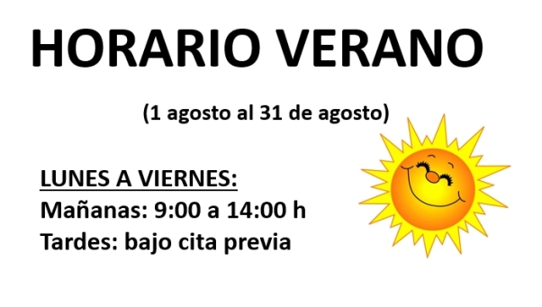 Horario de Verano Clinica Fisioterapia CyC