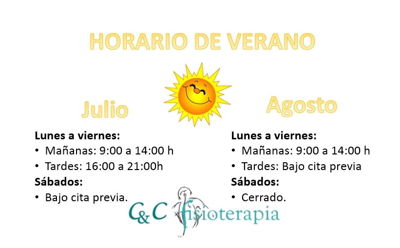 Horario Verano CyC Fisioterapia Santiago 2017