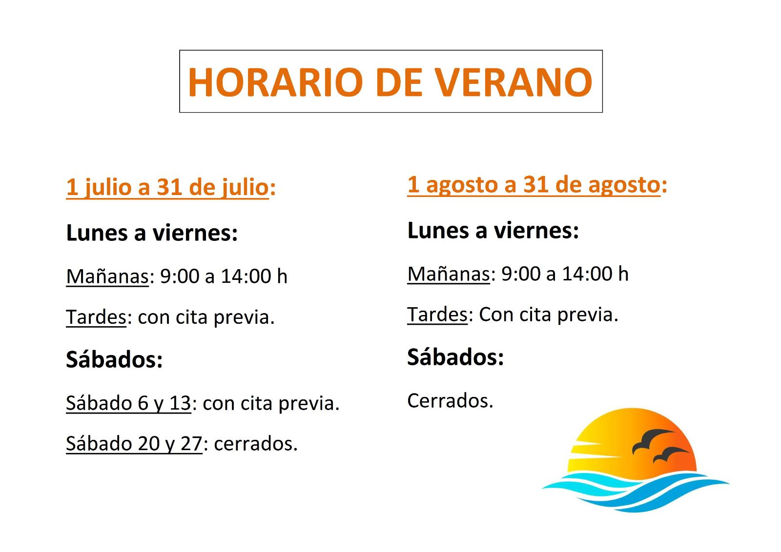 Horario de Verano CyC Fisioterapia Santiago 2019