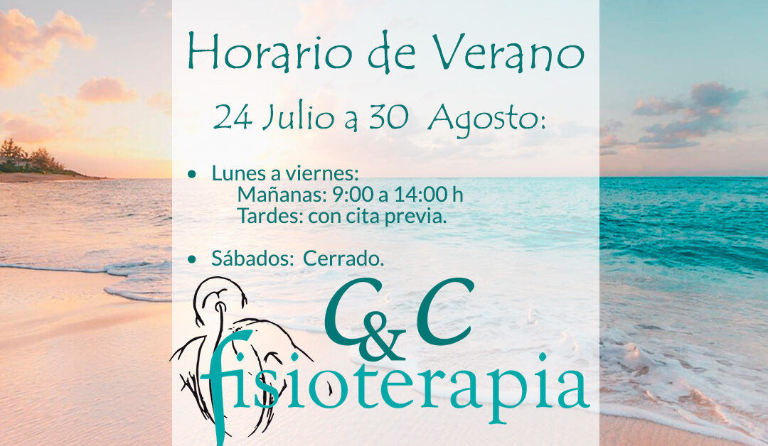 Horario de Verano Clínica CyC Fisioterapia 2020