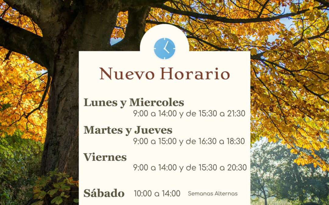 Nuevo Horario Otoño Invierno