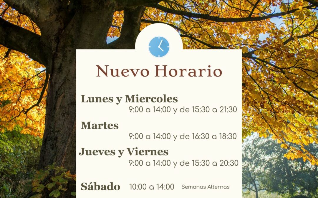 Nuevo Horario Otoño Invierno