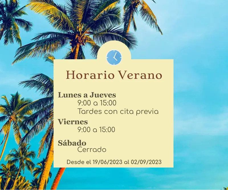 Horario de Verano 2023 - CyC Fisioterapia